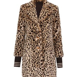 CAbi Animal Print Teddy Jacket